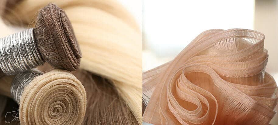 hand tie weft flat weft